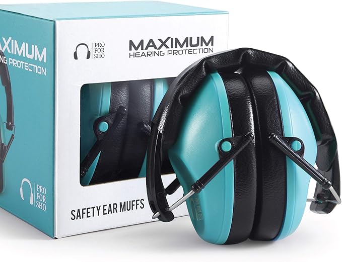 Pro For Sho 34dB NRR Hearing Protection Ear Muffs – Highest NRR Compact Design Ear Protection for Loud Events & Sensory Use