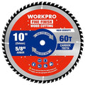 WORKPRO 10 Inch Woodworking Circular Saw Blade, 60T Fine Finish Plywood & Trim, Thin Kerf, Carbide Tipped, ATB Tooth, 1-Pack