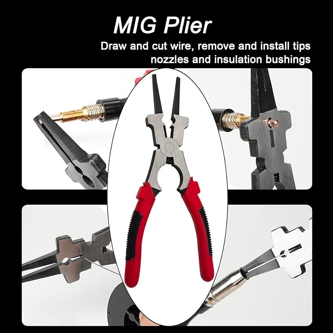 VASTOOLS Welding Accessories,25pc,Chipping Hammer,Leather Gloves,Soapstone Holder,Welding Magnet,Torch Striker,Wire Brush,Fillet Gage,Welpers Pliers,Adjustable Wrench,Half Round File