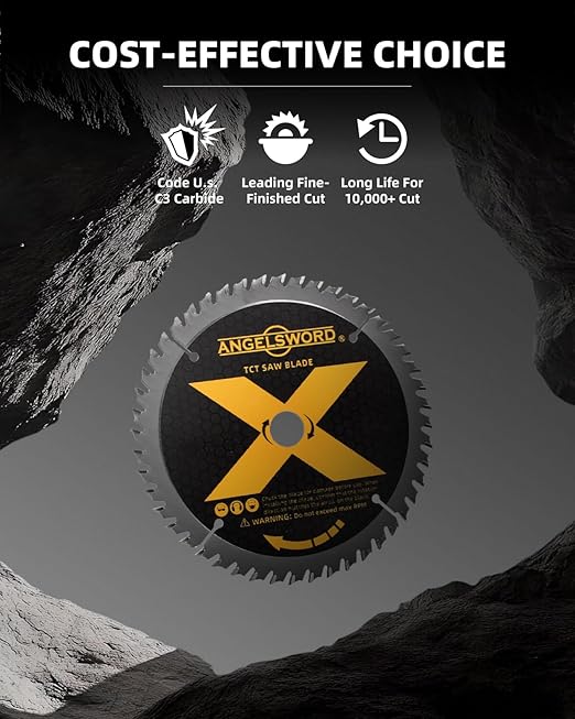 ANGELSWORD 7-1/4 Inch Circular Saw Blade for Framing, Fast Wood Cutting, 24T, 10 Pack
