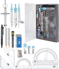 Mr. Pen- Geometry Set, 15 pcs, Light Blue, 6 Inch Swing Arm Protractor, Divider, Set Squares, Ruler, Compasses and Protractor