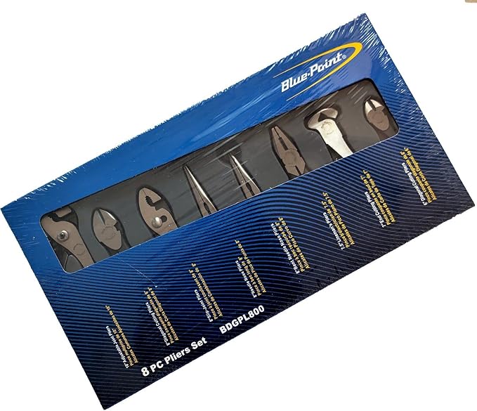 Blue Point BDGPL800, 8PC, Dipped Grips, Pliers Set ,Cutters Set