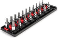 TEKTON Hex Bit Socket Set, 19-Piece | SHB91202 | 3/8 Inch Drive, (1/8 - 3/8 in., 3 - 10 mm), Socket Rail