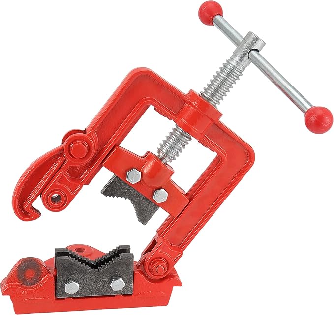 Heavy Duty Pipe Vice - 0.4 to 2.4 Inches Capacity, Forged Bench Yoke Vise Threader for Cutting & Fixing Pipes 10 to 60mm