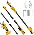 2-in-1 Cordless Pruning Shears with Pole Compatible with DeWalt 20V Battery (Tool Only, No Battery), 8FT Reach Pole Pruner, 1.2" Cut, Brushless Electric Branch Cutter for Tree Trimming & Gardening