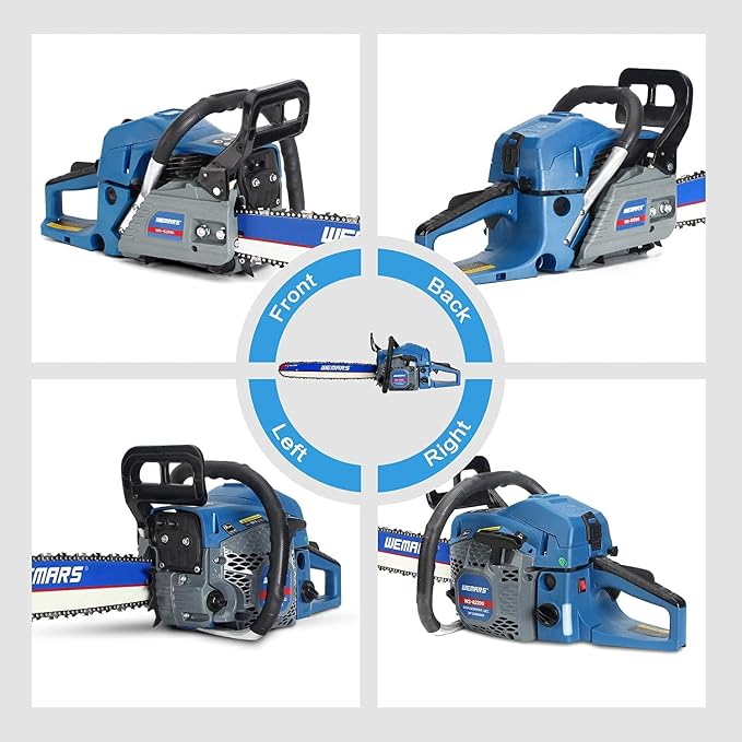 2-cycle 62CC Chainsaw Saw Gas Powered 20" Chain Saws Cordless Petrol Saw Handheld Chainsaw for Cutting Wood Trees Branches(6220G)