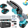 CEEPUY Mini Chainsaw Cordless,6 Inch Portable Electric Chain Saw, Automatic Oiler, Battery Powered Small Handheld Saw, Security Lock Trees Branches Trimming,Wood Cutting, 2 Batteries 2 Chains 2026