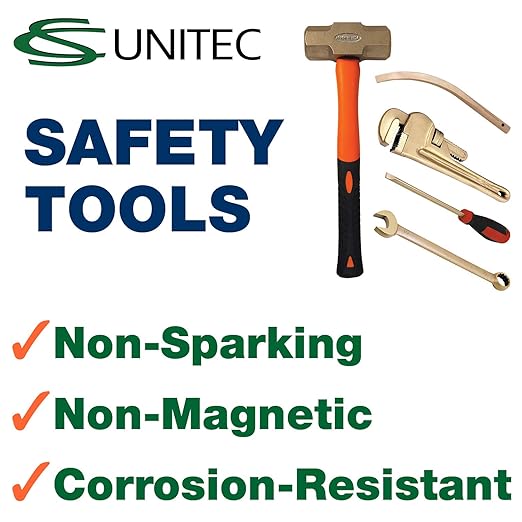 CS Unitec | Non-Sparking Pipe Wrench | American Type | 12 in. | Max Dia. 1-9/16 in. | TUV Certified | Aluminum Bronze | Non-Magnetic | Corrosion Resistant | EX502-12A