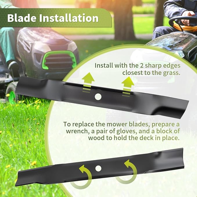 Keycci 115-2454-03 Lawn Mower Blades, Compatible with 54" Ex Mark Quest E Series Quest S Series Lawn Mower, Replace 115-4999 115-9650-03 94-1861-03 396-803 6 Pack