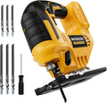 Jig Saw Compatible With Dewalt 20V Battery, NATBEESY Brushless Cordless jig saw tool, LED Work Light, 45° Beveled Cuts, Variable Speed 2900RPM, 3 Orbital Action, 6 Blades for Wood Cutting, Tool Only