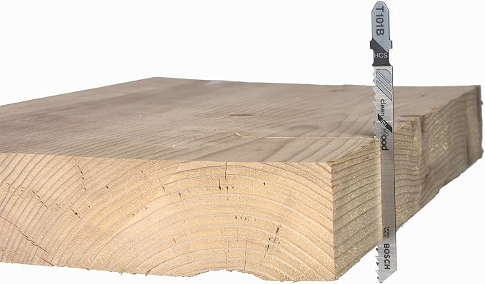 BOSCH T101B100 100-Pack 4 In. 10 TPI T-Shank Jig Saw Blades Ideal for Clean Cuts in Hard & Soft Wood, Plywood, Plastics, OSB, Laminated Particle Board