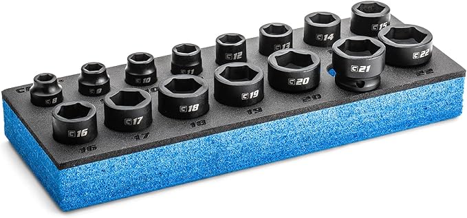 Capri Tools Stubby Impact Socket Set (3/8" Drive/Metric Set)