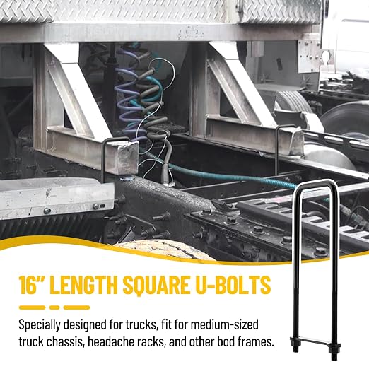 16 Inch Square Bend U-Bolt Kit for Truck Chassis