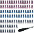 101 PCS Tire Repair Rubber Nail, 3 Size Vacuum Tire Repair Kits Spiral Rubber Screws, Fast Self-Service Tool for Car, Truck, Motorcycle, Tractor Tire Puncture Repair (Black)