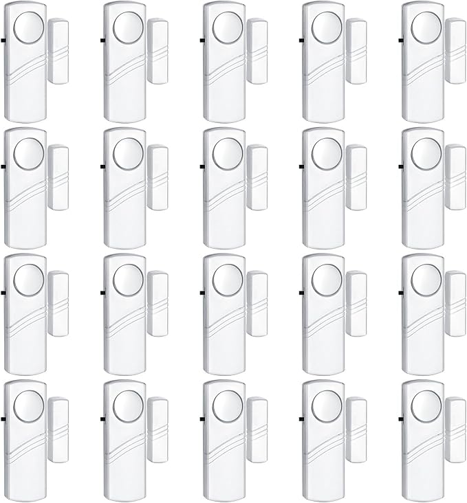 Door Window Alarm, 90DB Door Alarms for Kids Safety, Wireless Sensor Door Window Burglar Alarm-Window Pool Alarms for Home (20 Pack)