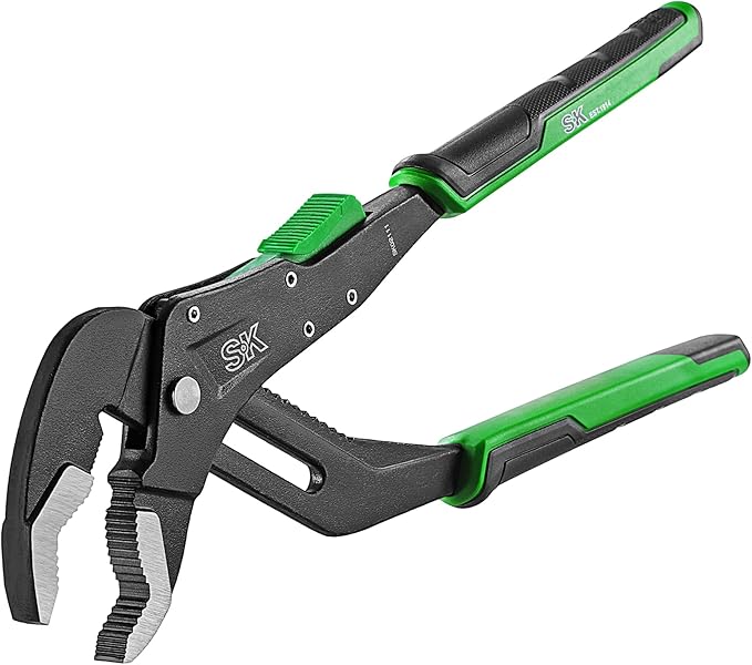 SK 12'' Quick Adjust Water Pump Pliers, SureGrip V-Jaw Groove Joint Pliers | Premium CR-V Steel, Ergonomic Anti-slip Handle for Comfortable Grip