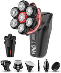 Head Shavers for Bald Men, 7D Head Shaver with LED Display, 3 Adjustable Modes, 10000 RPM High Speed Motor, Tornado Black