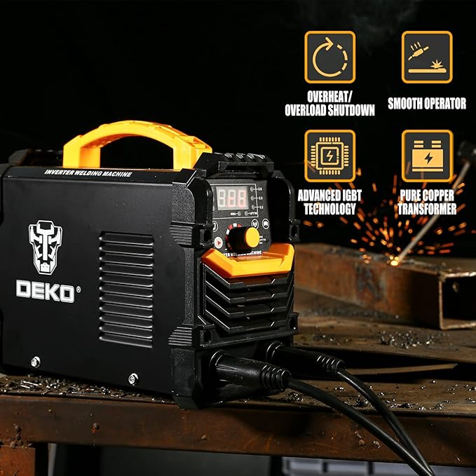 DEKOPRO Stick Welder 160A ARC/Lift TIG 2-in-1 Welding Machine with 110v/220v Dual Voltage IGBT Inverter Welder
