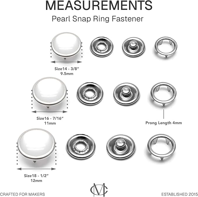 CRAFTMEMORE Snap Fastener Setting Tool for Pearl Snap Ring Fastener Buttons - Snaps NOT Included (Prong Snap Setter)