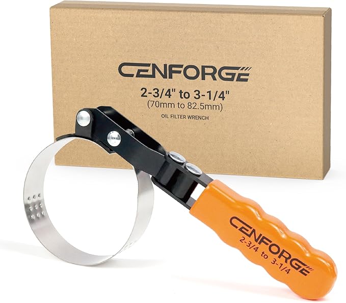 Anti-Slip Swivel Oil Filter Wrench - Removal Tool for Car Repairs, Medium Size Fits Filters 2-3/4" to 3-1/4"