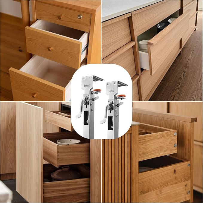 2 Pack Drawer Front Installation Clamps，Quick-Install Drawer Mounting Clips，Cabinet Installation Tool For Woodworking Cabinet Drawer Fronts Clamps, Adjustable Width 21 Mm - 50 Mm, With Batch Corners