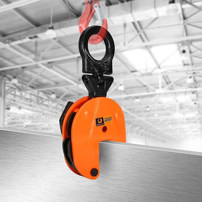 BEAMNOVA 2 Tons Vertical Plate Lifting Clamp, Rotating Ring