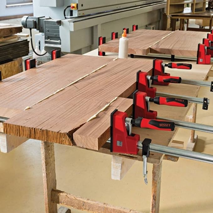 BESSEY KRE3560, 60 In., Parallel Clamp, K Body REVO Series - 1700 lbs Nominal Clamping Force , Spreader, and Woodworking Accessories - Clamps and Tools for Woodworking, Cabinetry, Case Work