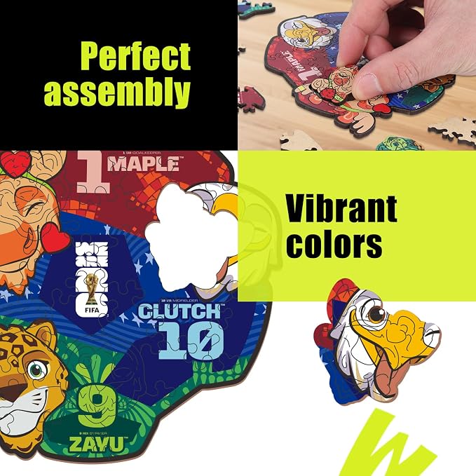 FIFA World Cup 2026 Mascot 26PCS Wooden Pocket Puzzle