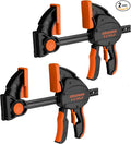 Jorgensen E-Z Hold 2-Pack 6" 800LBS Heavy Duty Woodworking Bar Clamps