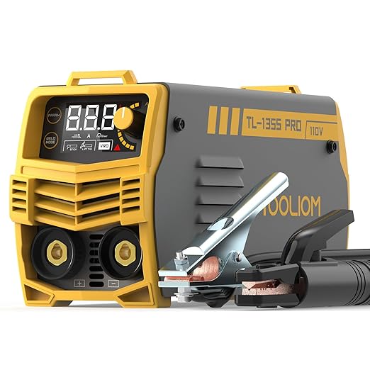 TOOLIOM 135A 110V Mini Stick Welder MMA ARC Welder Machine DC Inverter Welder with Hot Start, Arc Force and Anti-Stick Portable Welding Machine
