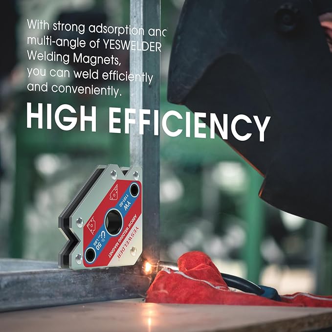 YESWELDER 25 LB & 50LB Welding Magnet-4 Pieces of Magnetic Welding Holder 25 LBS /50 LBs Holding Power Welding Accessories