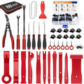GOOACC 88Pcs Trim Removal Tool, Auto Push Pin Bumper Retainer Clip Set Fastener Terminal Remover Tool Adhesive Cable Clips Pry Kit Car Panel Radio Removal Auto Clip Pliers