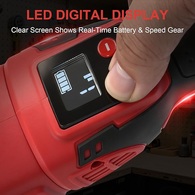 2-in-1 Cordless Angle Grinder & Circular Saw for Milwaukee M18 18V Battery | No Battery, 4-1/2" to 5", 180° Rotating Head, 3-Speed with LED Display, 9300RPM Brushless for Cutting, Grinding, Polishing
