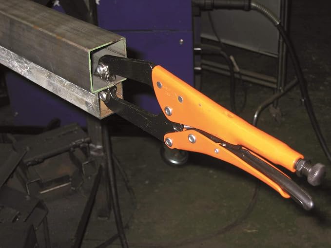 Grip-On 233-06 6-Inch Self-Adapting Jaws Locking Pliers with Swivel Tips in Orange Epoxy