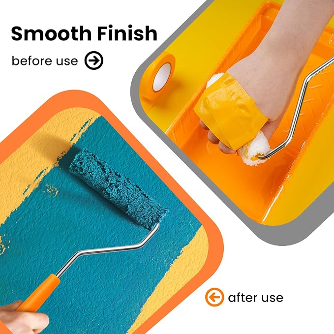 Paint Roller Covers，38 Pack, 4 Inch Mini Rollers for Painting, 3/8" Nap Microfiber Covers, Small Roller Brush Covers, House Painting Supplies for Walls, Ceilings, Trim & DIY Projects