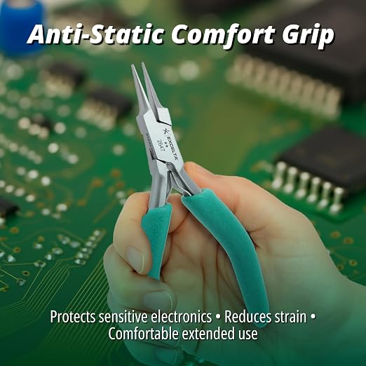 Excelta Precision Stainless Steel Needle Nose Pliers, 4.75 Inch