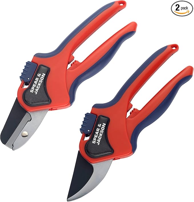 Spear & Jackson 6070TP Razorsharp Bypass & Anvil Pruning Shear Set