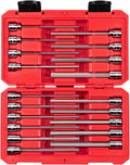 TEKTON Hex Bit Socket Set, 19-Piece | SHB91315 | 3/8 Inch Drive, (1/8 - 3/8 in., 3 - 10 mm), Case