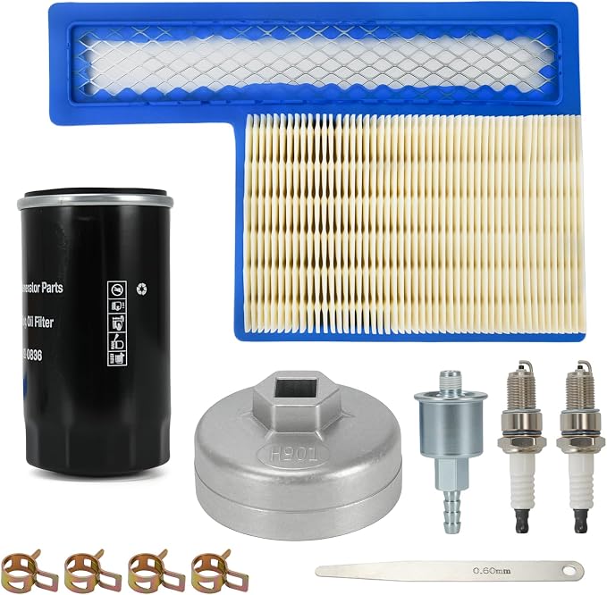 Oil Change Tune Up Kit Includes 122-0836 Oil Filter, 140-3116 Air Filter, 149-2341-01 Fuel Filter, 167-1638 Spark Plug, Fit For Onan RV QG Generators 5500 7000,HGJAA HGJAB HGJAC Maintenance Kit