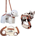 Wakytu Dog Lift Harness Dog Carrier Sling for Small Dogs & Cats,S | stylish puppy sling carrier with handle & pocket,adjustable leash,walking & travel