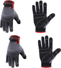 HANDLANDY Work Gloves for Men & Women, Utility Mechanic Working Gloves Touch Screen, Flexible Gardening Gloves for Yard