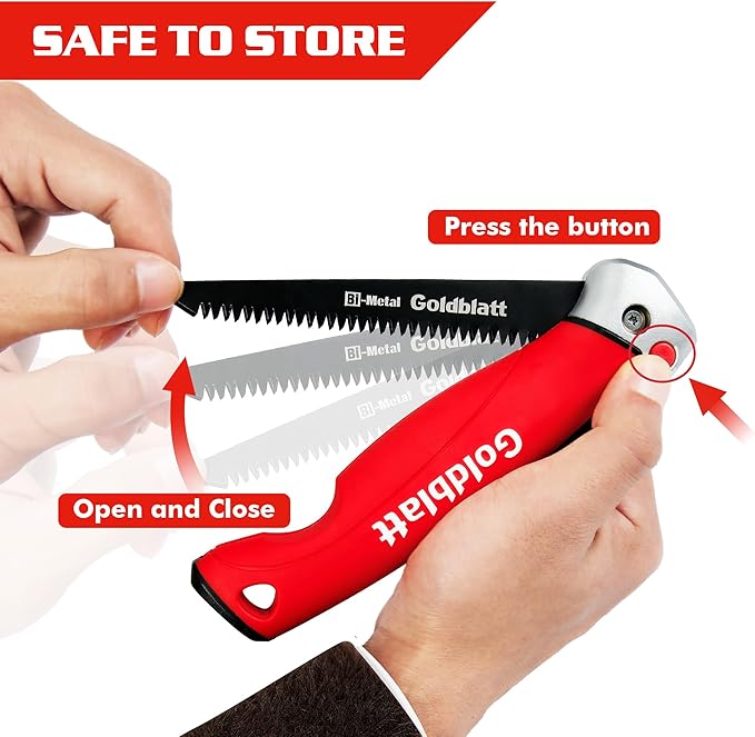 Goldblatt Folding Drywall Saw, Jab Saw, Hand Saws with Soft Grip Handle, Sheetrock Saws for Wallboard, Drywall, Plywood and PVC
