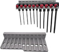 Magnetic T-Handle Hex Key Organizer Rack – Tool Holder for Harbor Freight ICON Style T Handle Wrenches – sae/metric/torx Storage Options (sae)