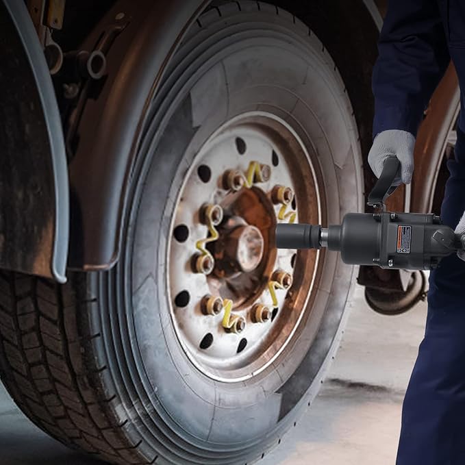 VEVOR 1 Inch Air Impact Wrench Up to 2730 ft-lbs Reverse Torque | Pneumatic Driven, Forward/Reverse Control, Lightweight with 2 Handles, Ideal for Heavy Duty Repairs and Maintenance