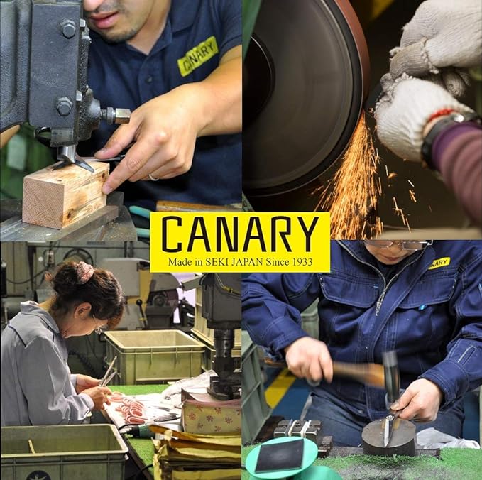 CANARY Cardboard Cutter with Non-Stick Coated Blade - 7.5" Box Cutter Utility Knife for Breaking Down Boxes & Opening Packages - Made in Japan, Yellow (Bulk 5-Pack)