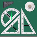 Magnetic Geometry Tool Set Clear Drafting Tools Mathematics Protractor, Triangular Scale Ruler Math Classroom Teaching Measurement Set Oversized Ruler (Transparent 3-Piece Set)