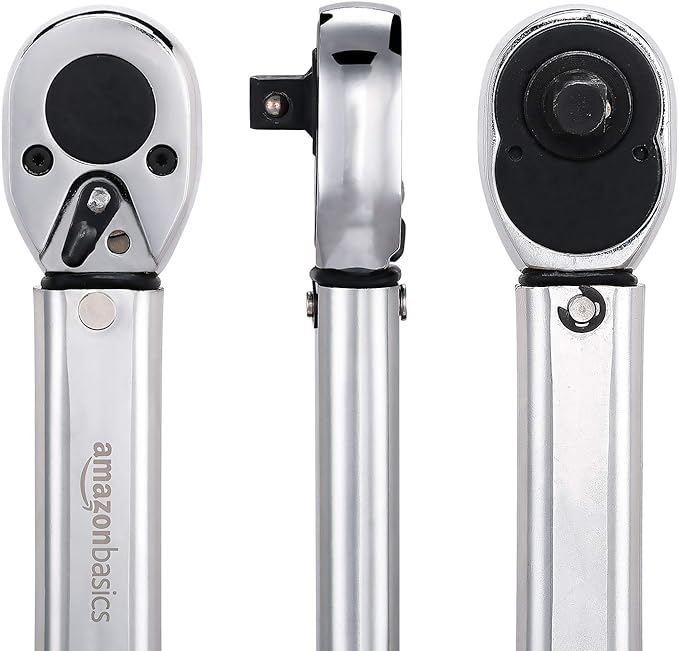 Amazon Basics 3/8-inch Drive Click Torque Wrench Ratchet, 15-80 ft.-lb, 20.4-108.5 Nm