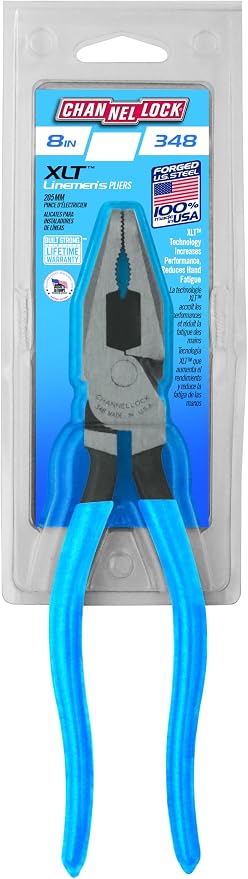 Channellock Pliers 348 HL Combination Plier - High Carbon Steel, Gripping - 8.5 in