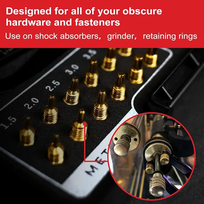 28-Piece Adjustable Pin Spanner Wrench Set | Universal 28pc variable pin spanner wrench set for hydraulic cylinders, coilovers, shock adjustment & industrial locknuts