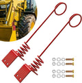 2PCS Tractor Hydraulic Hose Hanger - 0.3" Thick Plate (8cm) Red Hose Holder Clamp, Bolt-On/Weld-On | Rust-Proof & Vibration-Resistant | Perfect for Farm & Outdoor Use